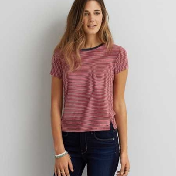 American Eagle Outfitters Tops - Red White And Blue Striped Tee